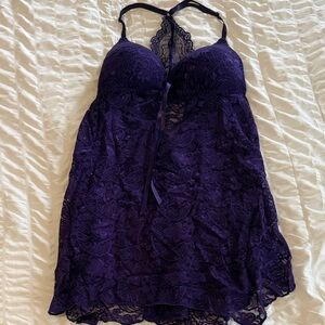 Apt. 9 Deep Purple Lace Chemise